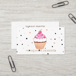 Cartão De Visita Chef de cozinha do logotipo do cupcake,fofo