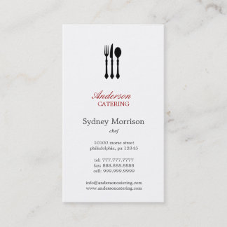 Cartão De Visita Chef de cozinha/restauração/restaurante moderno