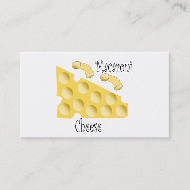 Cartão De Visita Chef de Macarrão com Queijo (Frente)