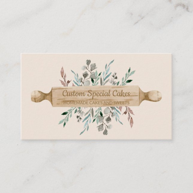 Cartão De Visita Chef de pastelaria de Cozinhar de feijão (Frente)