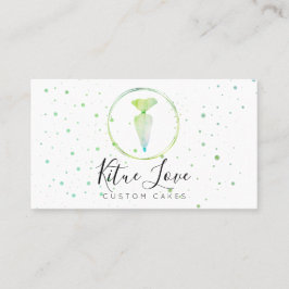 Cartão De Visita Chef de pastelaria de pastelaria verde