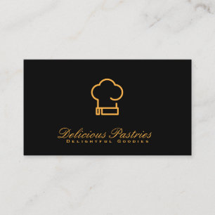 Cartão De Visita Chef de pastelaria  Proprietário do Compro