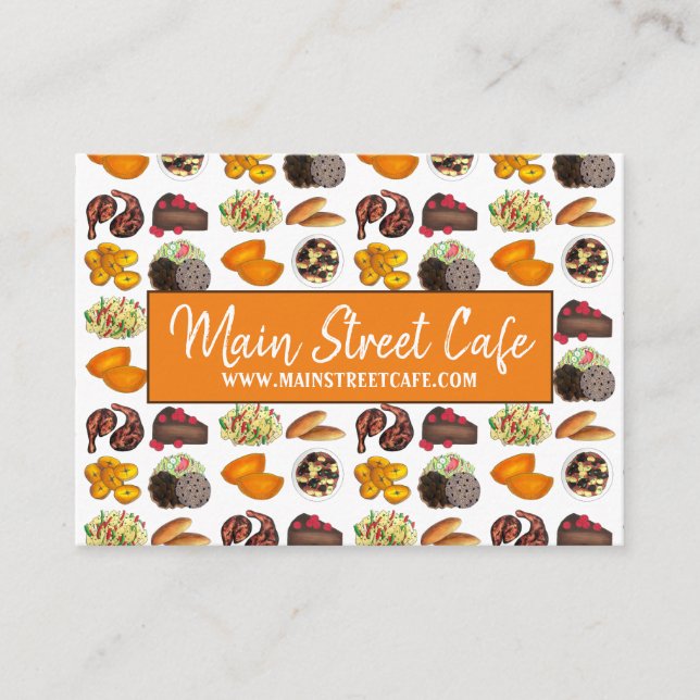 Cartão De Visita Chef de Restaurante de Caribe da cozinha do Comida (Frente)