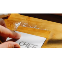 Chef de Texto Emboscado de Prata Branca Minimalist