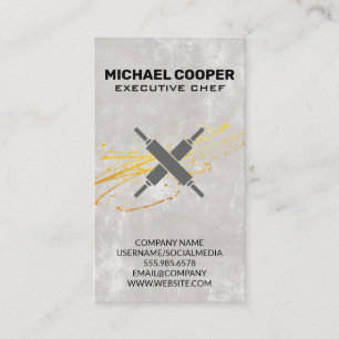 Cartão De Visita Chef Executivo Pinos Rolantes