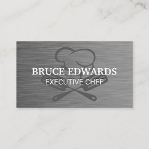 Cartão De Visita Chef Hat Espátulas Culinária