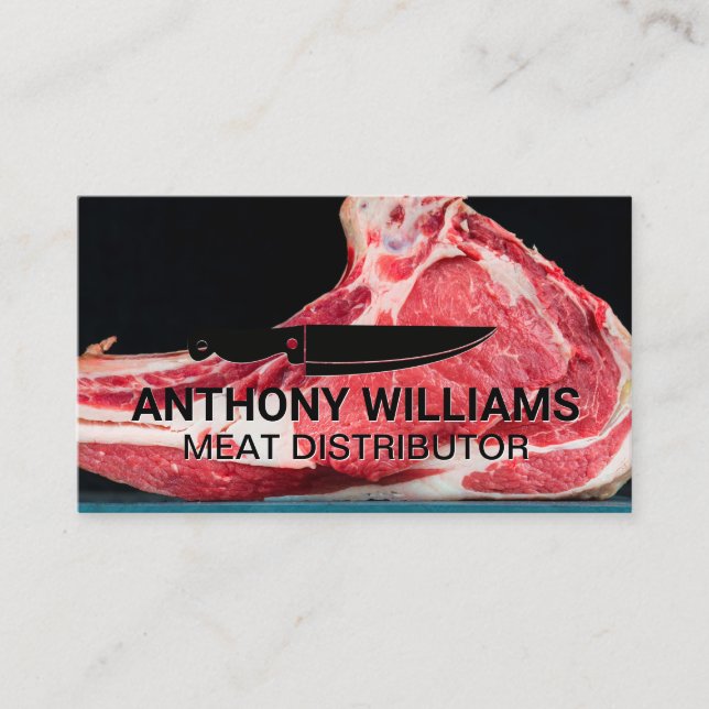 Cartão De Visita Chef Knife | Bife (Frente)