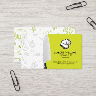 Cartão De Visita Chef Knife   Chef Hat