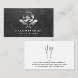 Cartão De Visita Chef Logotipo do botão