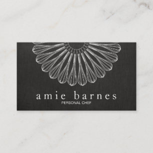 Cartão De Visita Chef Pessoal - Preto para cozinha preto