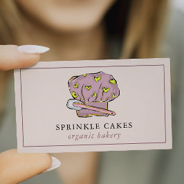 Cartão De Visita Chefs Modern Baker Hat Bakery