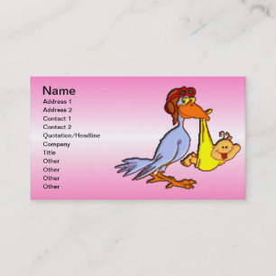 Cartão De Visita Chegada recém-nascida do bebé - uma entrega da