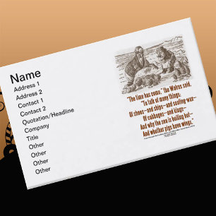 Cartão De Visita Chegou O Tempo De Falar De Muitas Coisas (Maravilh