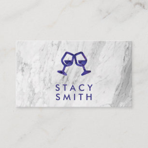 Cartão De Visita Cheque de Vinho Uvas para vinho Marble