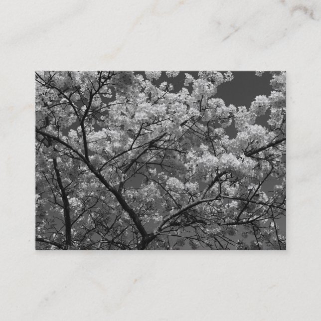 Cartão De Visita Cherry Blossom B&W (Frente)