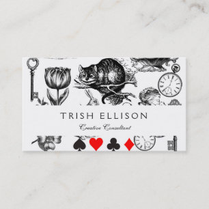 Cartão De Visita Cheshire Cat Classic Alice em Maravilderland