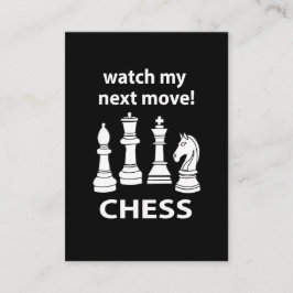 Cartão De Visita Chess Assista Meu Próximo Chess