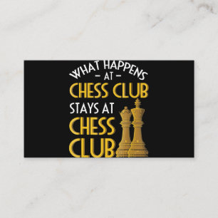 Cartão De Visita Chess Lover  O Que Acontece No Humor Do Chess Club