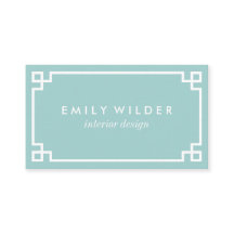 Chic Aqua e White Grega Key