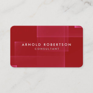 Cartão De Visita Chic Artístico Vermelho Escuro Minimalista Profiss