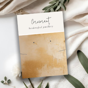 Cartão De Visita Chic Beige Dourado Pintor de Óleo Textura Varrendo