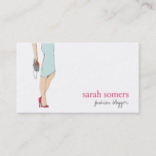 Cartão De Visita Chic, Blogueiro de Moda, Modelo de Moda Na moda