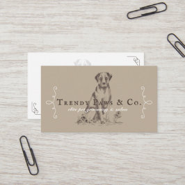 Cartão De Visita Chic Classy Boutique Style Pet Salon Labrador
