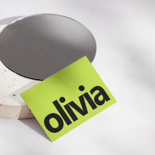 Cartão De Visita Chic Colorida Retroativa Tipo de letra negrito