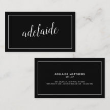 Chic de script de estilo de cabelo preto moderno