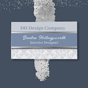 Cartão De Visita Chic Dusty Blue