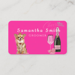 Cartão De Visita Chic Glam Art Salon Groomer