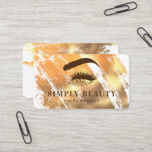 Cartão De Visita Chic Glam Dourado Brushaft Eyelid Beauty