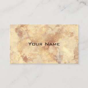 Cartão De Visita Chic Glam Luxury Vintage Brown Dourado Marble Patt