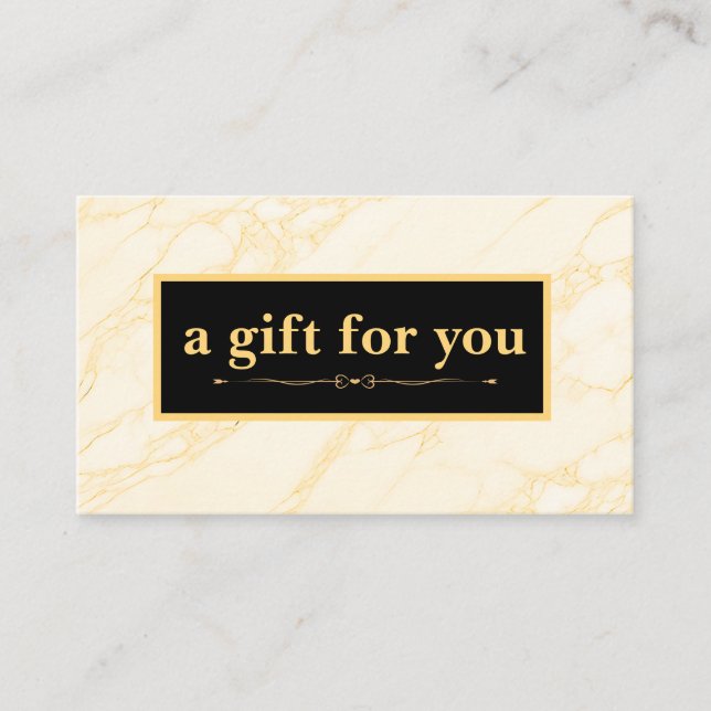 Cartão De Visita Chic Makeup Dourado Artist Salon Gift Card (Frente)