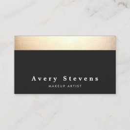 Cartão De Visita Chic Modern Black e Dourado