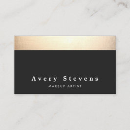 Cartão De Visita Chic Modern Black e Dourado