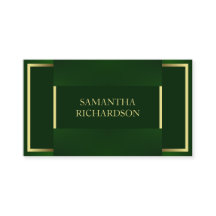 Chic Modern Emerald Green E Profissional Dourado