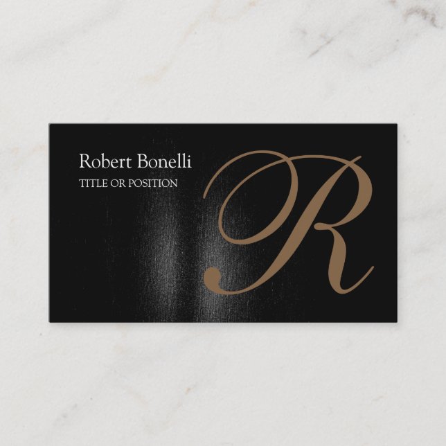 Cartão de visita Chic Monograma (Frente)