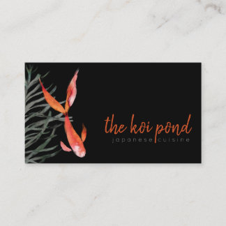 Cartão De Visita Chic Orange Koi Fish