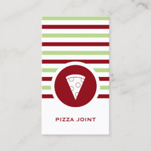 Cartão De Visita Chic Pizzeria Striped