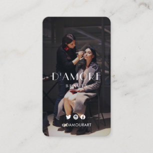 Cartão De Visita Chic Professional 2 Fotografias a Preto e Branco