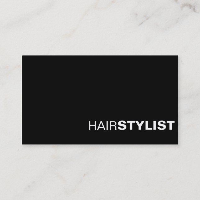 Cartão de Visita Chic Profissional Preto e Branco (Frente)