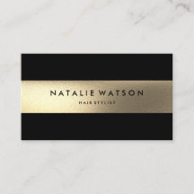 Chic Rough FAUX Dourada Stripe Negra Moderna Elega