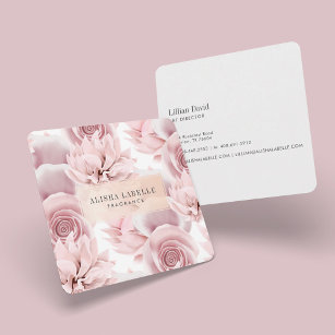 Cartão De Visita Chic & Stylish Blush Pink Floral Botanical