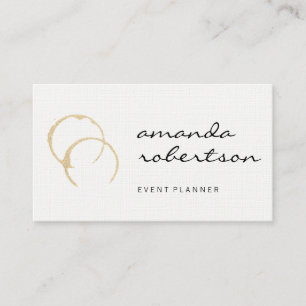 Cartão De Visita Chic Wine Stain