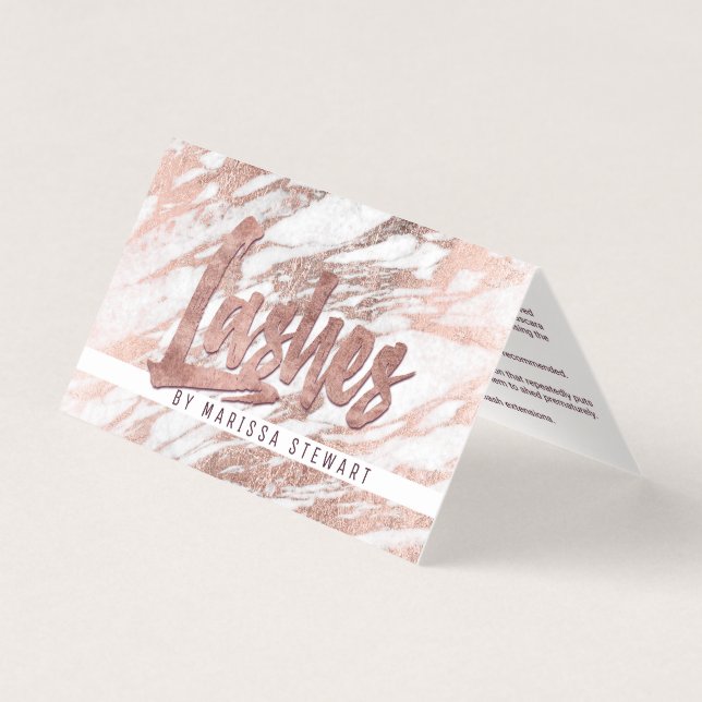 Cartão De Visita Chicotes de mármore Dourados elegantes chiques do (Frente)