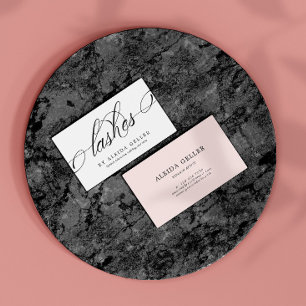 Cartão De Visita Chicotes pretos & brancos minimalistas de Swirly