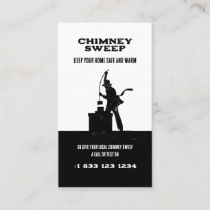 Cartão De Visita Chimney Sweep Profissional