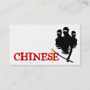 Cartão De Visita chinês: macarrão ninja