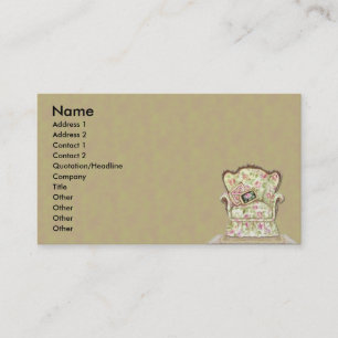 Cartão de visita chique da cadeira